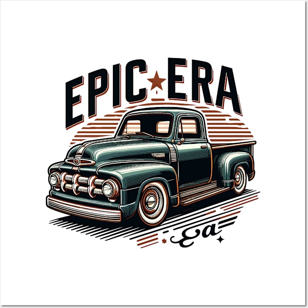 Classic vintage pickup truck, Epic Era Wall Art by Vehicles-Art